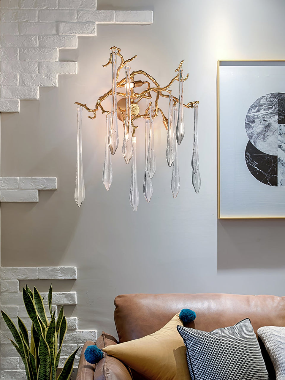 Aqua Salix Crystal Wall Lamp