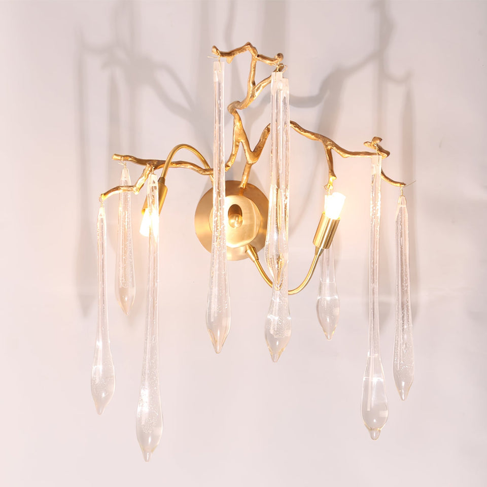 Aqua Salix Crystal Wall Lamp