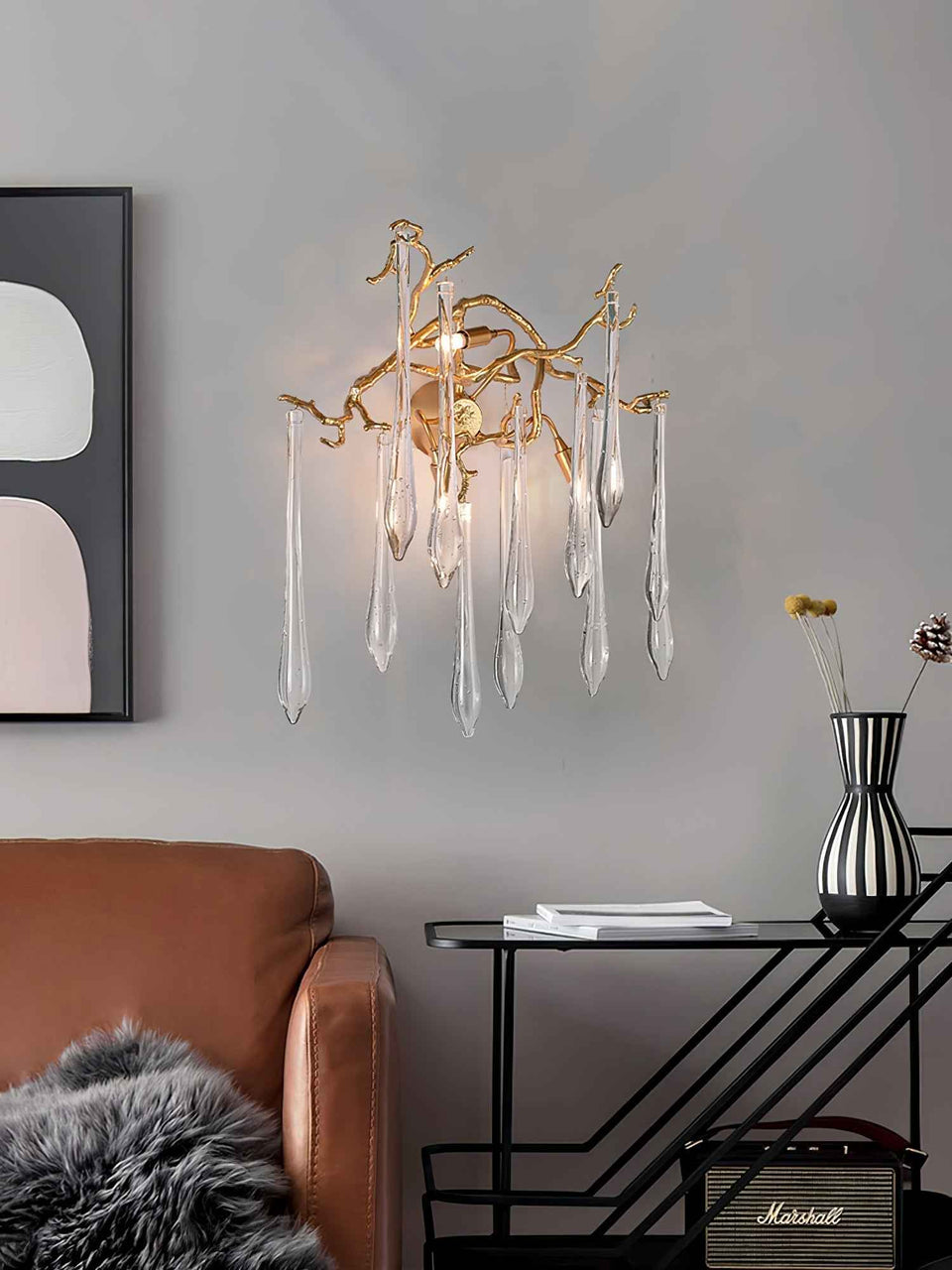 Aqua Salix Crystal Wall Lamp