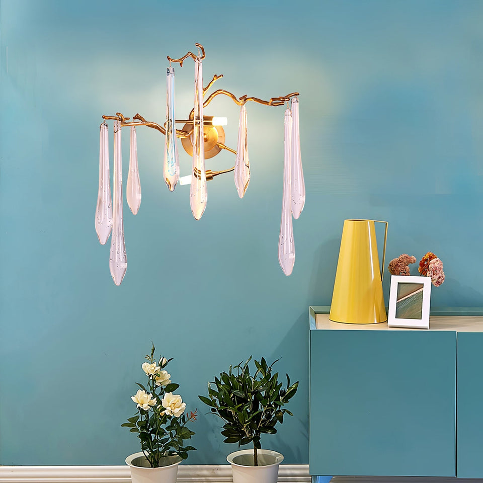 Aqua Salix Crystal Wall Lamp