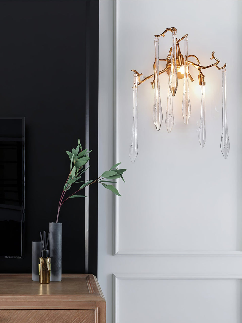 Aqua Salix Crystal Wall Lamp