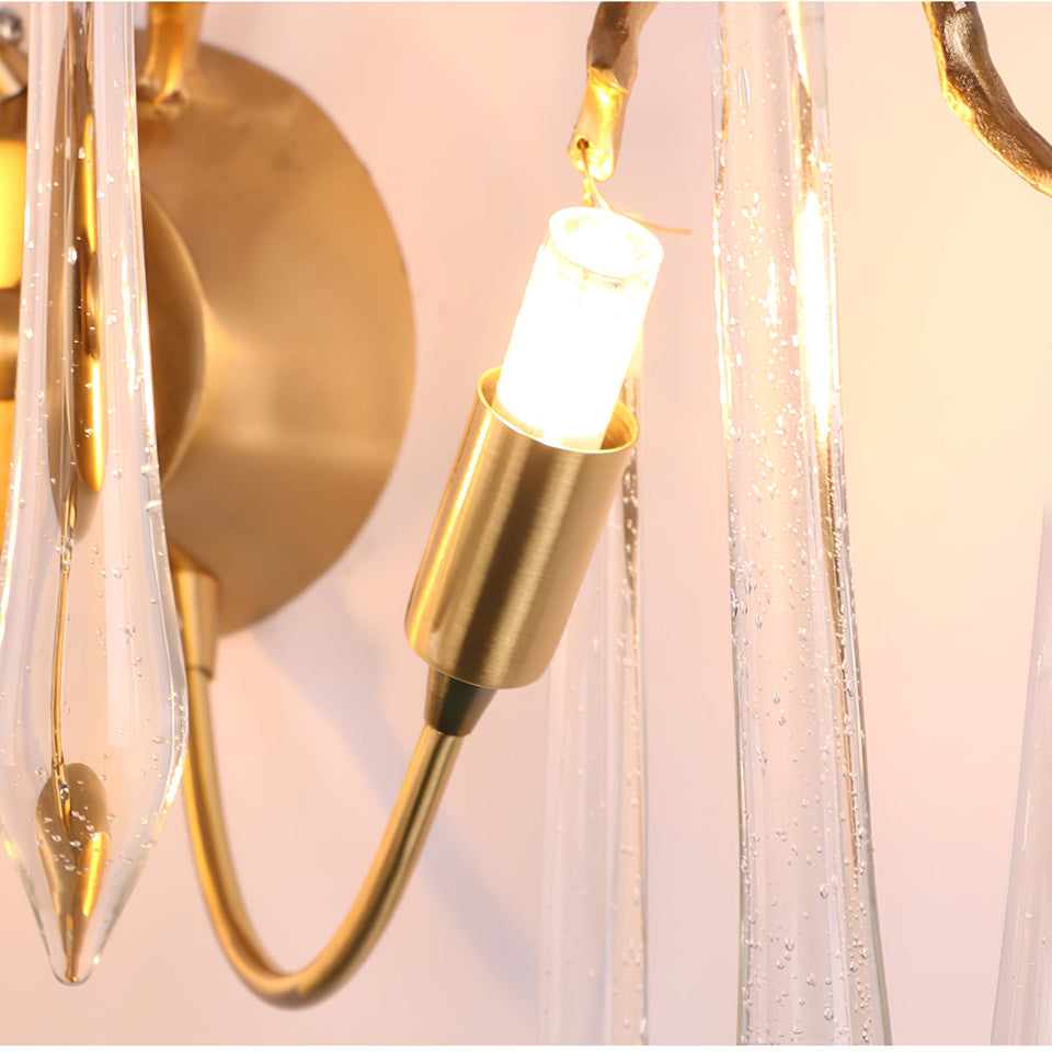 Aqua Salix Crystal Wall Lamp
