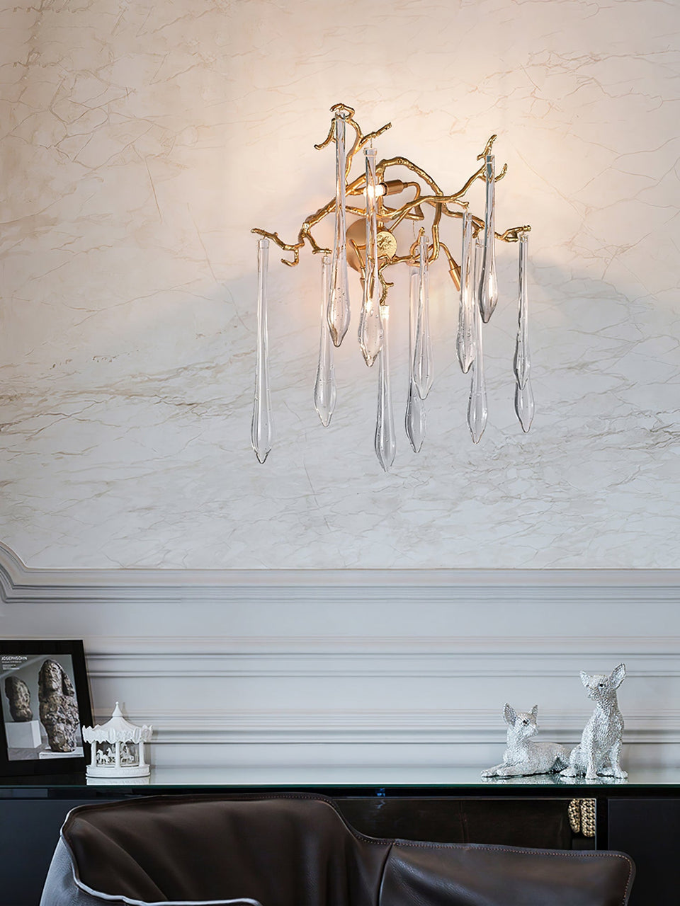 Aqua Salix Crystal Wall Lamp