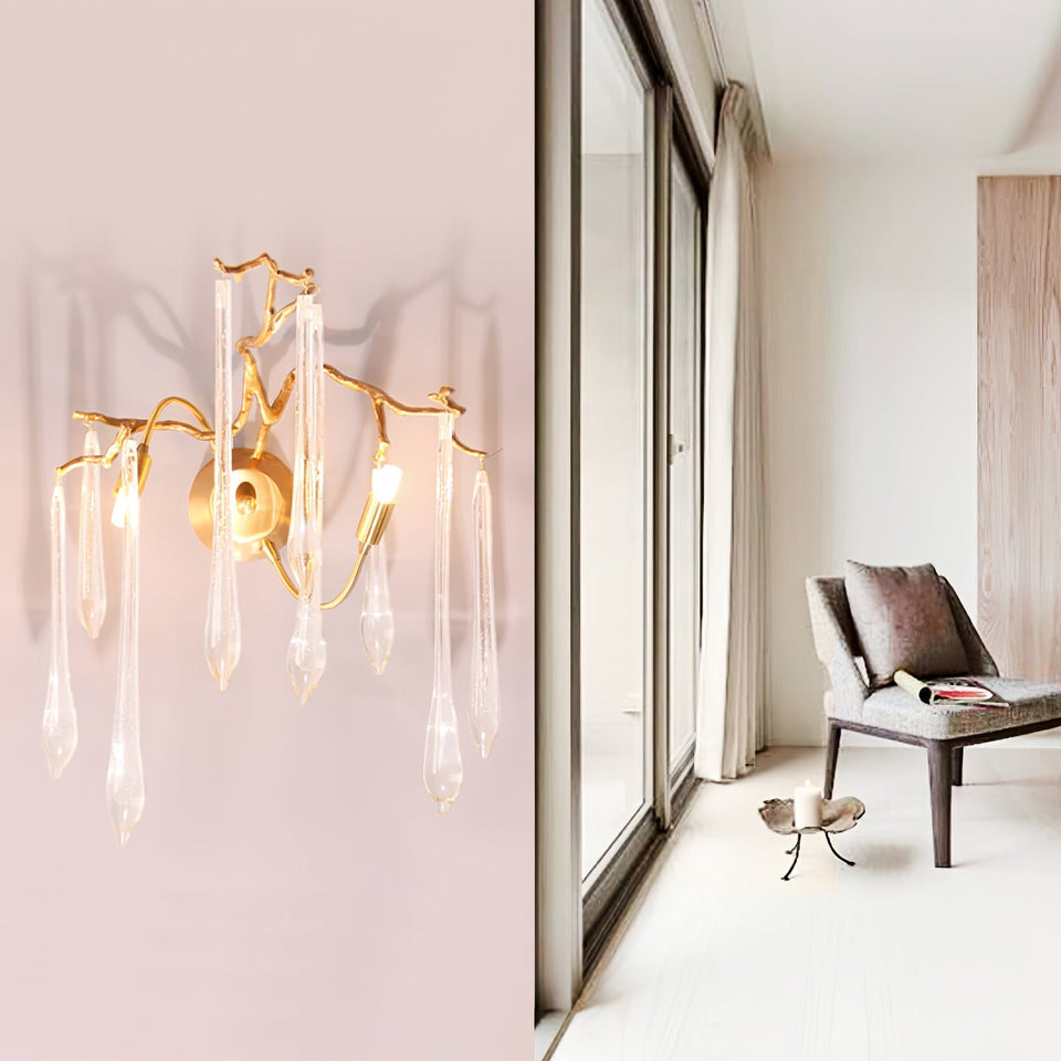 Aqua Salix Crystal Wall Lamp