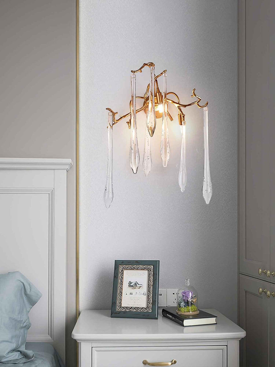 Aqua Salix Crystal Wall Lamp