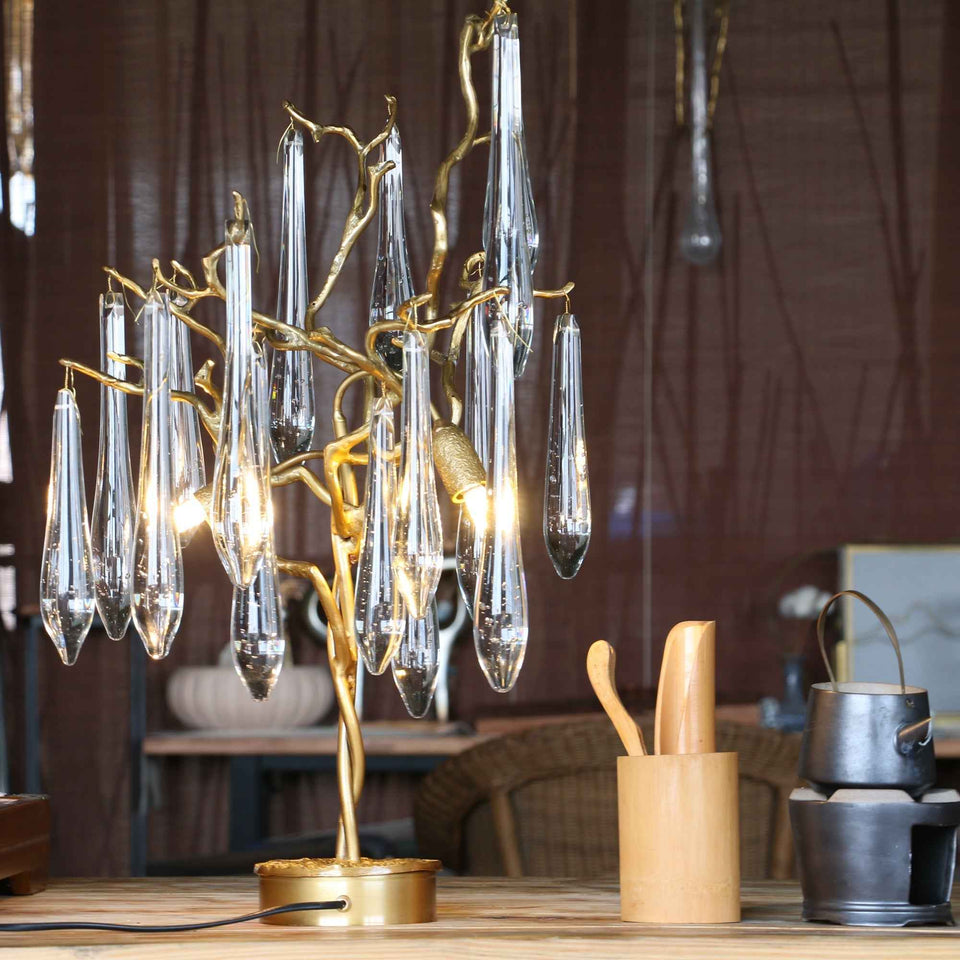 Aqua Willow Table Lamp