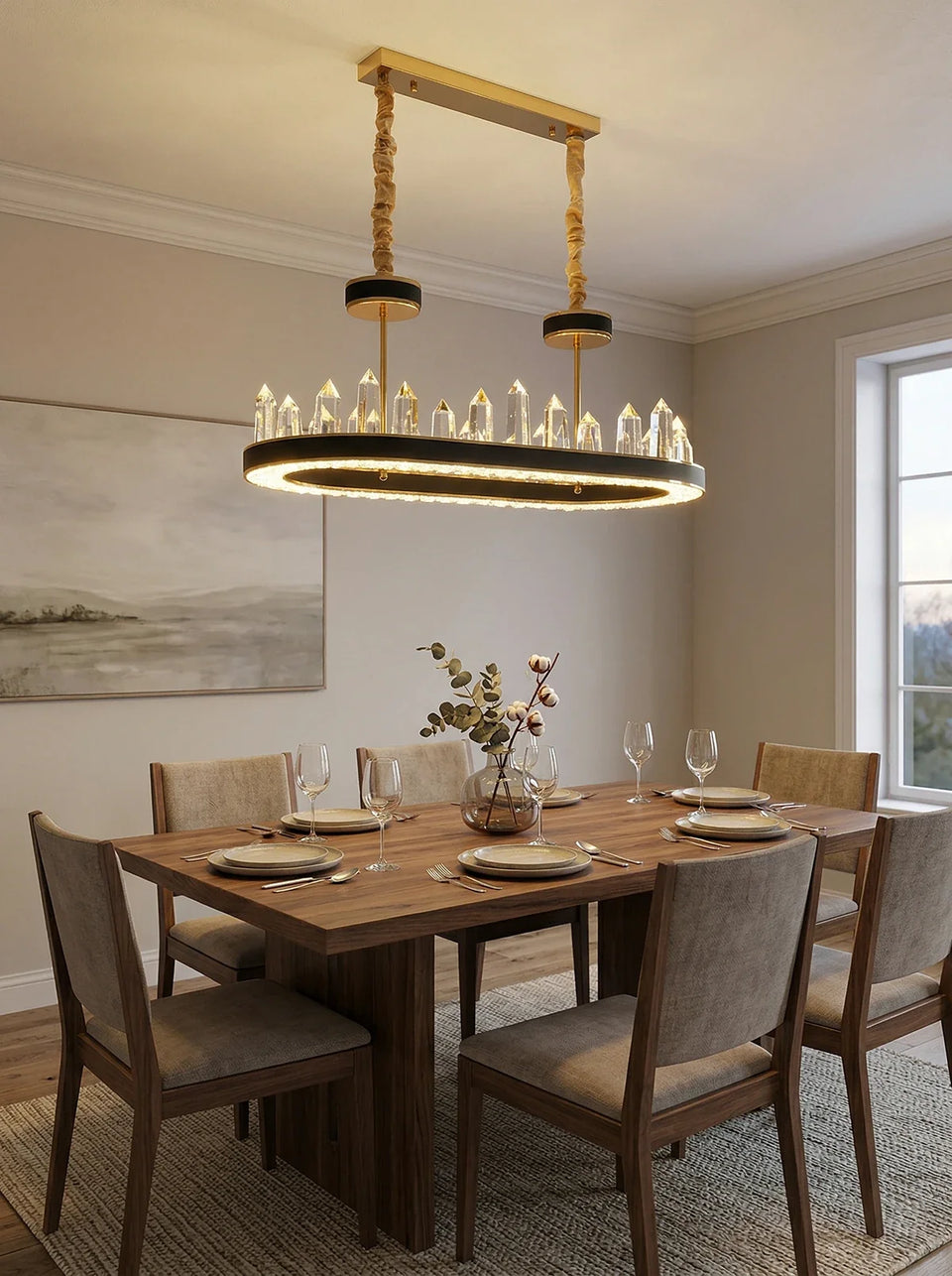 Argus Round Crystal Chandelier