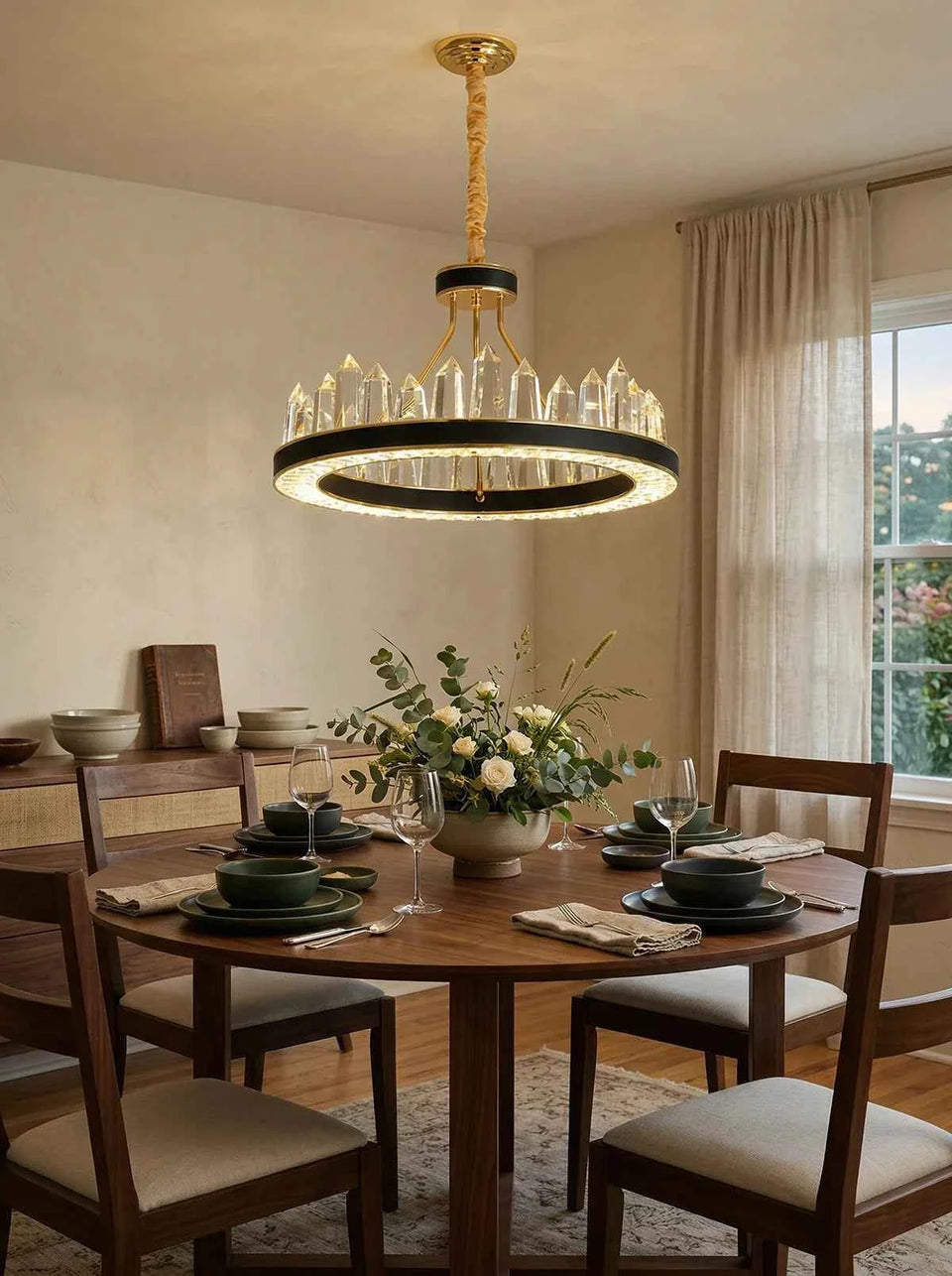 Argus Round Crystal Chandelier