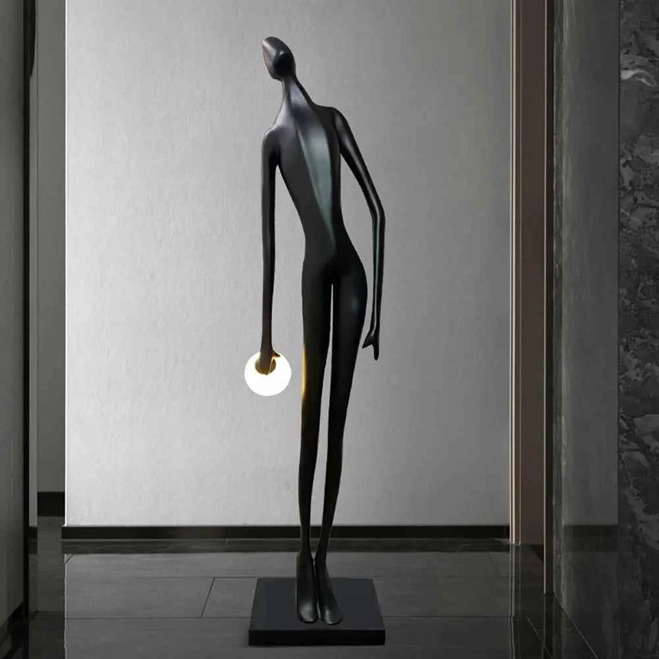 Art Design Human Statue Floor Lamp