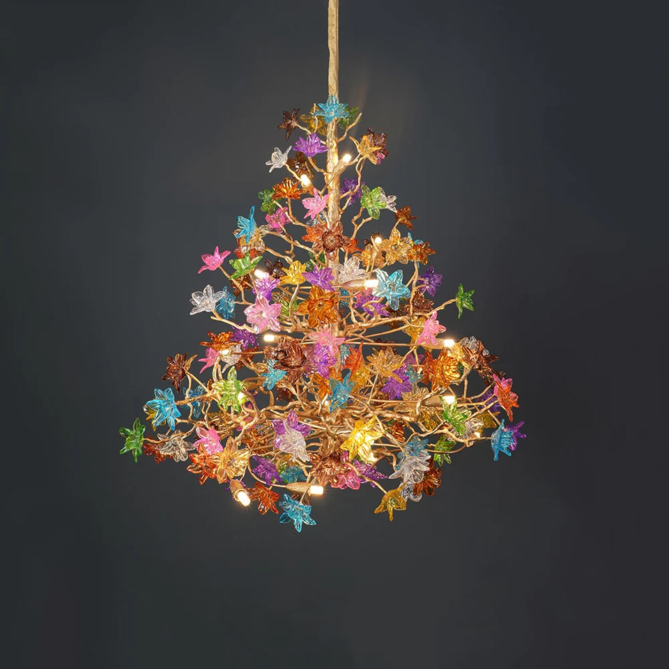 Art Stained Glass Tree Branch Chandelier