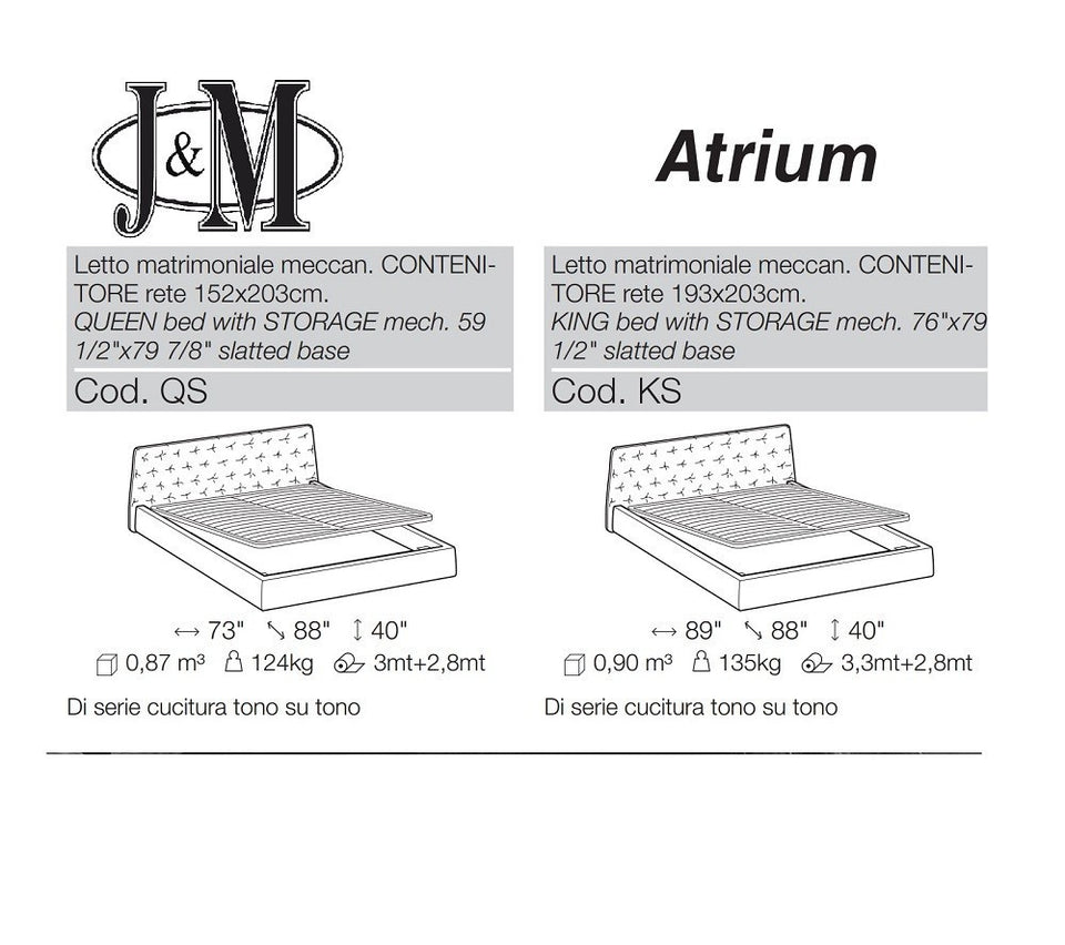 Atrium King Storage Bed Only