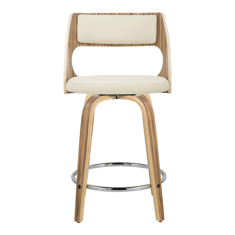 Cecina 24'' Fixed-Height Counter Stool - Set of 2
