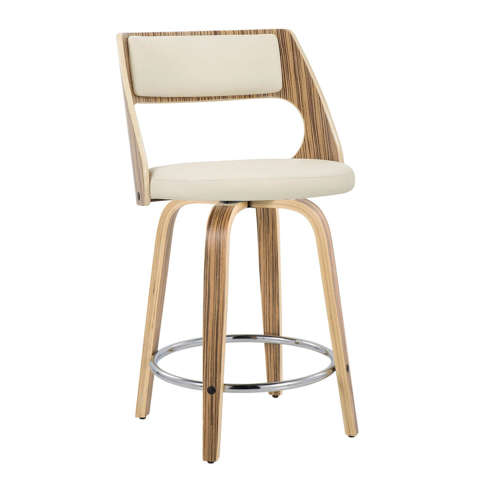 Cecina 24'' Fixed-Height Counter Stool - Set of 2