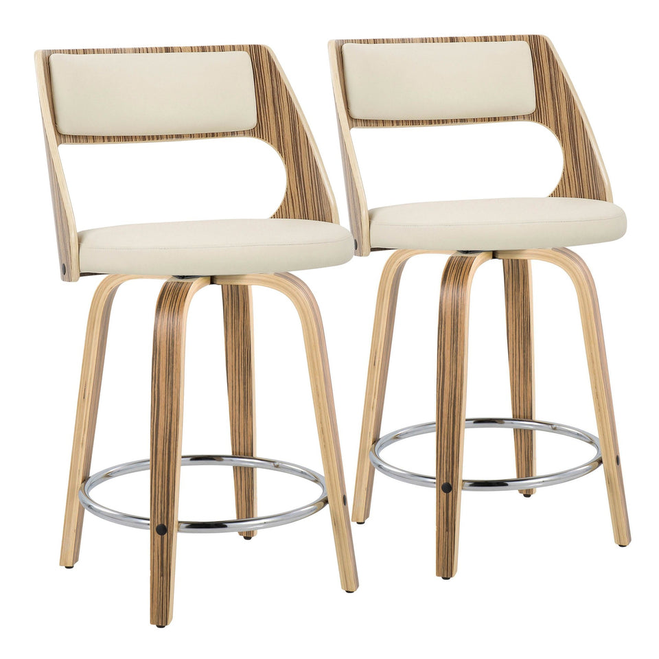 Cecina 24'' Fixed-Height Counter Stool - Set of 2