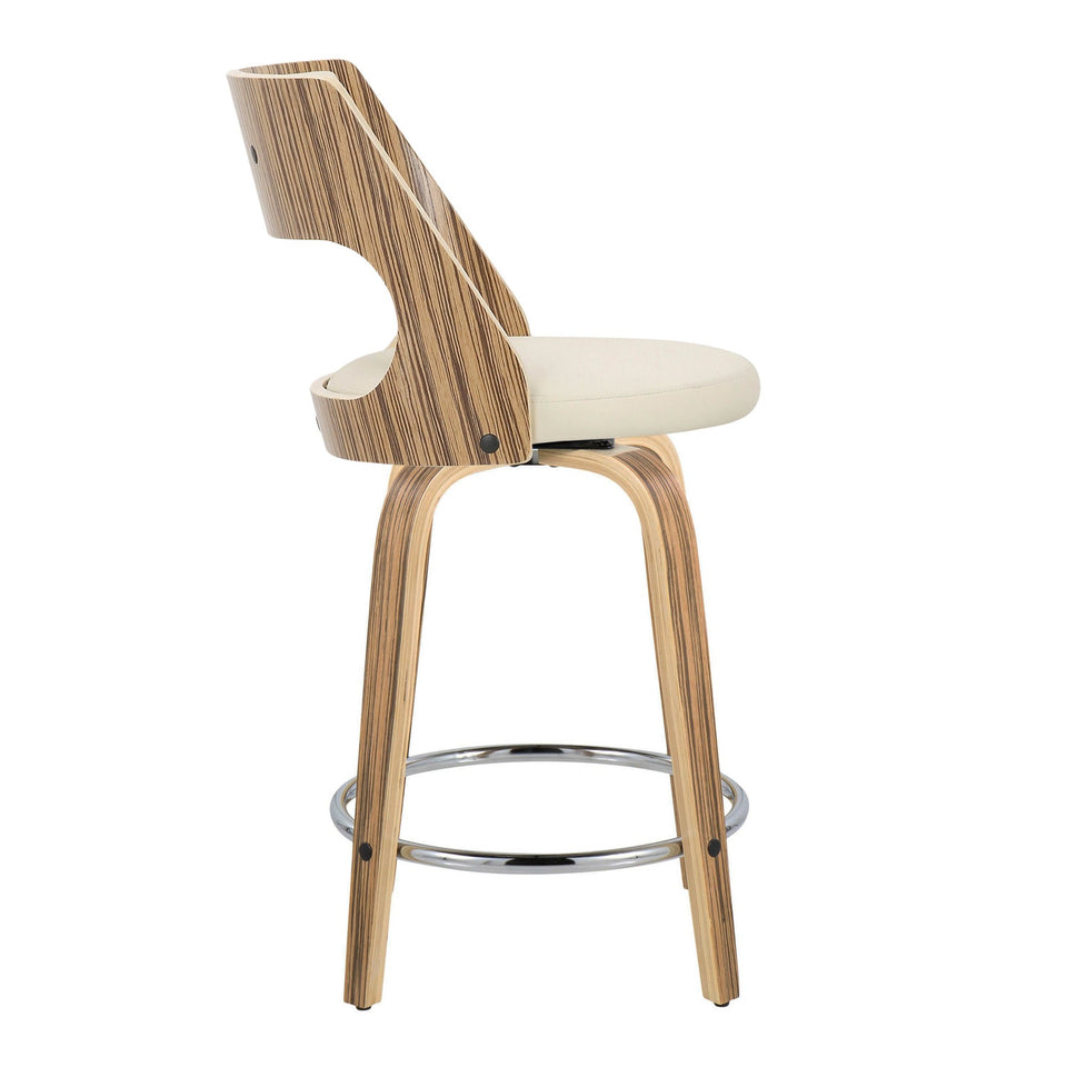 Cecina 24'' Fixed-Height Counter Stool - Set of 2