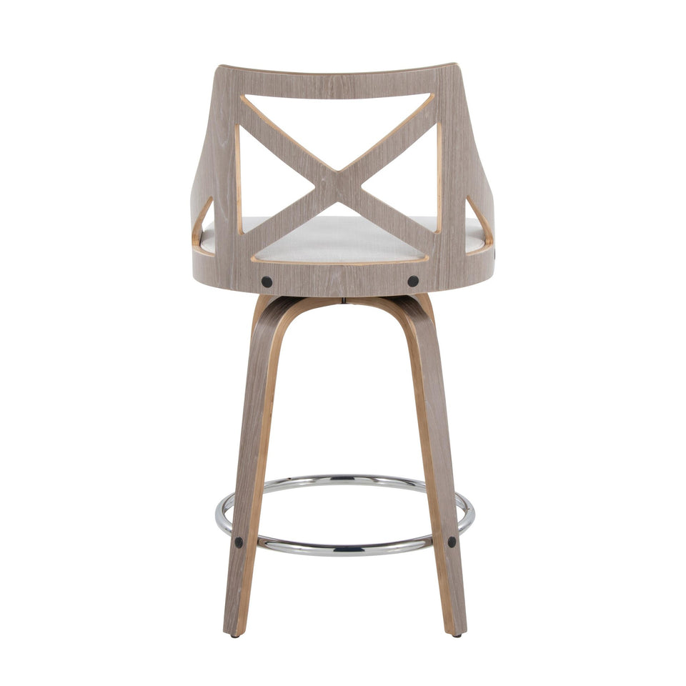 Charlotte 24" Fixed-Height Counter Stool - Set of 2