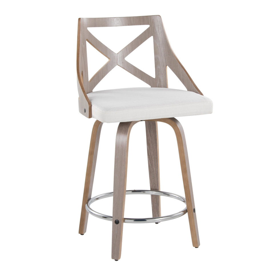 Charlotte 24" Fixed-Height Counter Stool - Set of 2