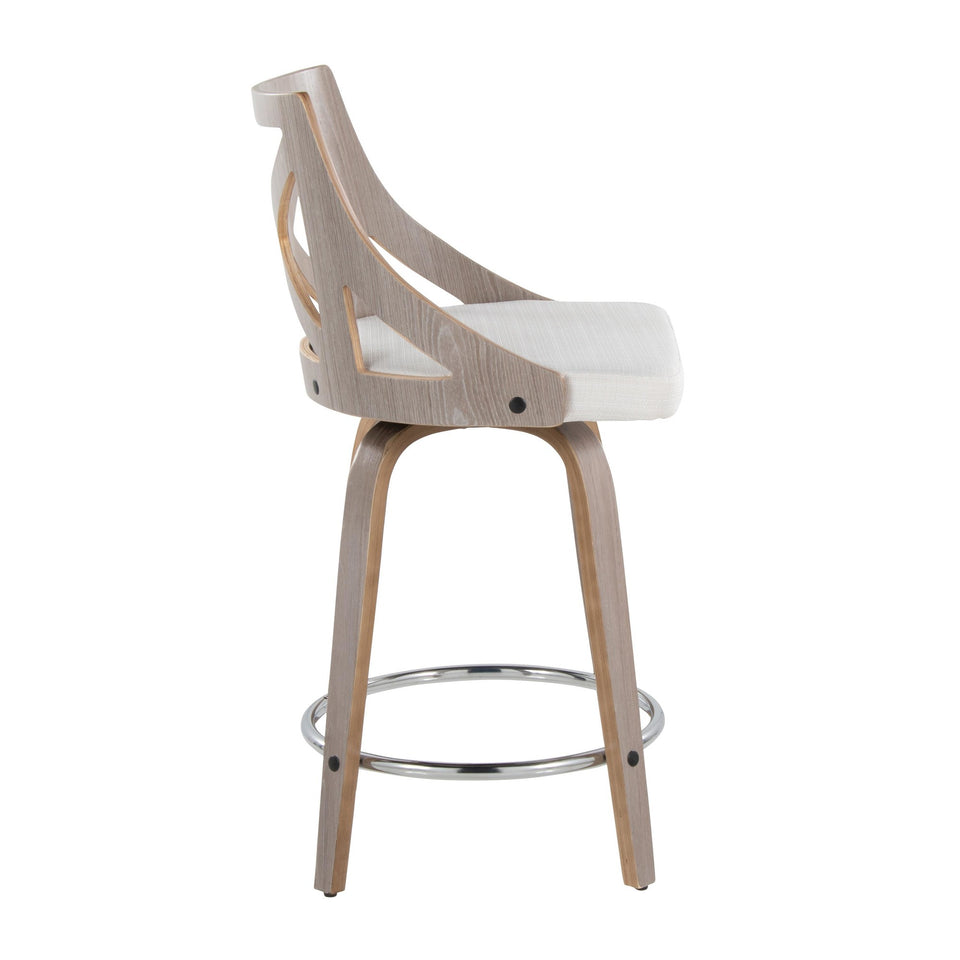 Charlotte 24" Fixed-Height Counter Stool - Set of 2