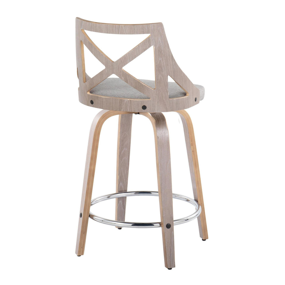 Charlotte 24" Fixed-Height Counter Stool - Set of 2