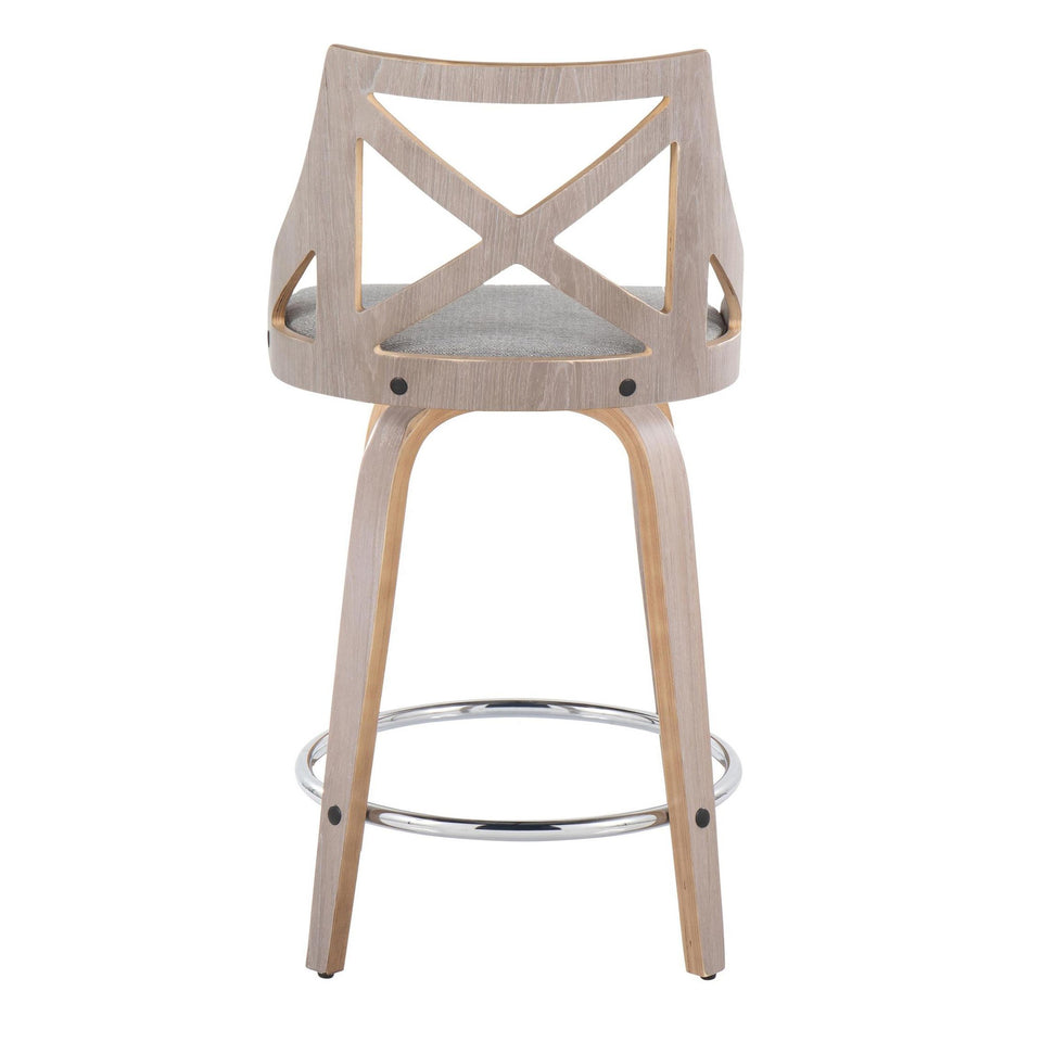 Charlotte 24" Fixed-Height Counter Stool - Set of 2