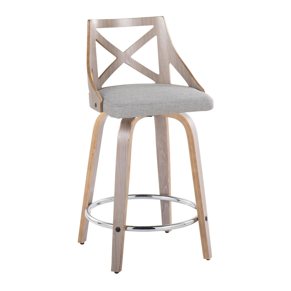 Charlotte 24" Fixed-Height Counter Stool - Set of 2