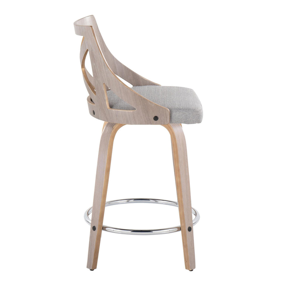 Charlotte 24" Fixed-Height Counter Stool - Set of 2