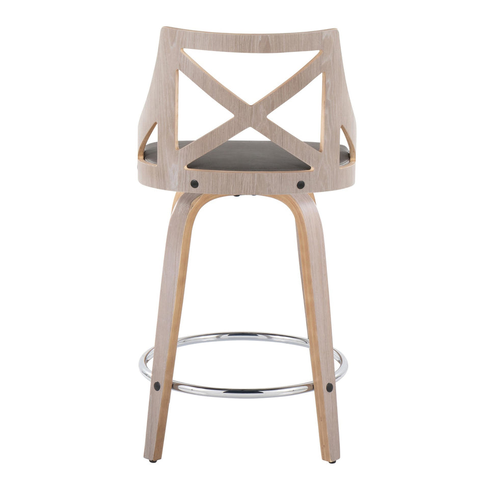 Charlotte 24" Fixed-Height Counter Stool - Set of 2