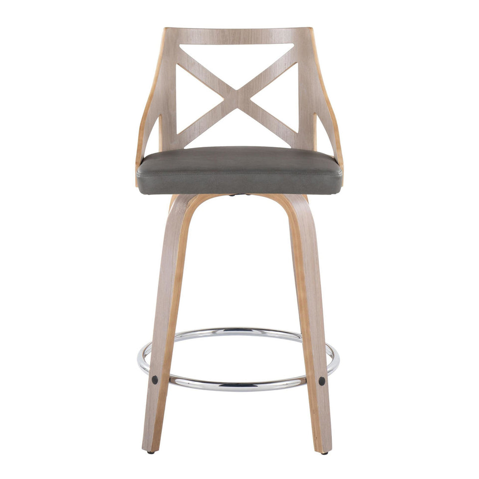 Charlotte 24" Fixed-Height Counter Stool - Set of 2