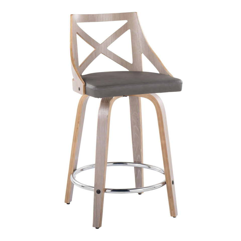 Charlotte 24" Fixed-Height Counter Stool - Set of 2