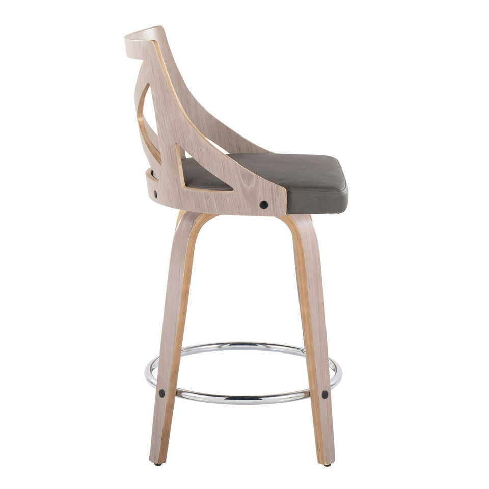 Charlotte 24" Fixed-Height Counter Stool - Set of 2