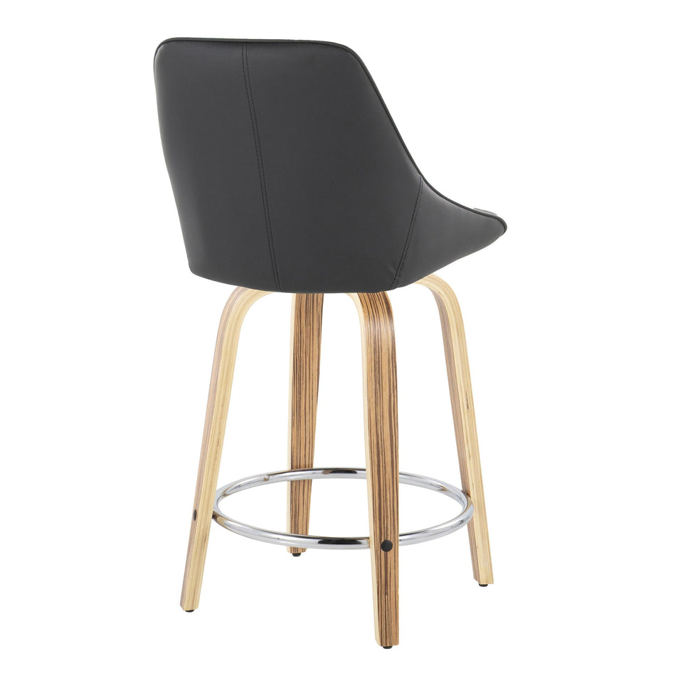 Diana 24" Fixed-Height Counter Stool - Set of 2