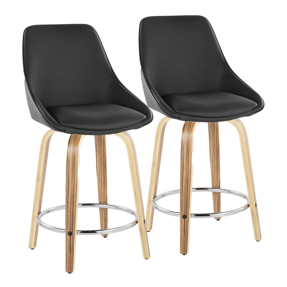 Diana 24" Fixed-Height Counter Stool - Set of 2