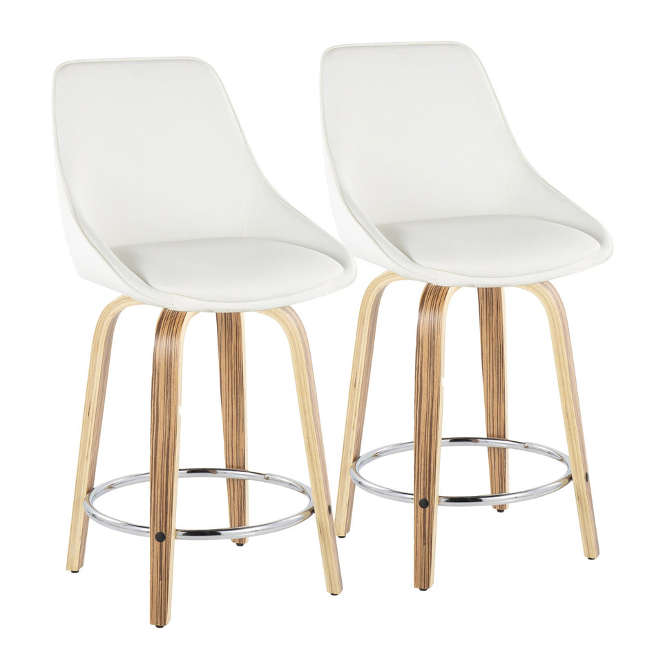 Diana 24" Fixed-Height Counter Stool - Set of 2