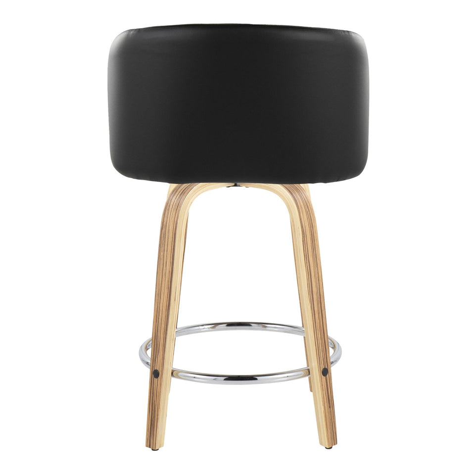 Fran 24" Fixed-Height Counter Stool - Set of 2