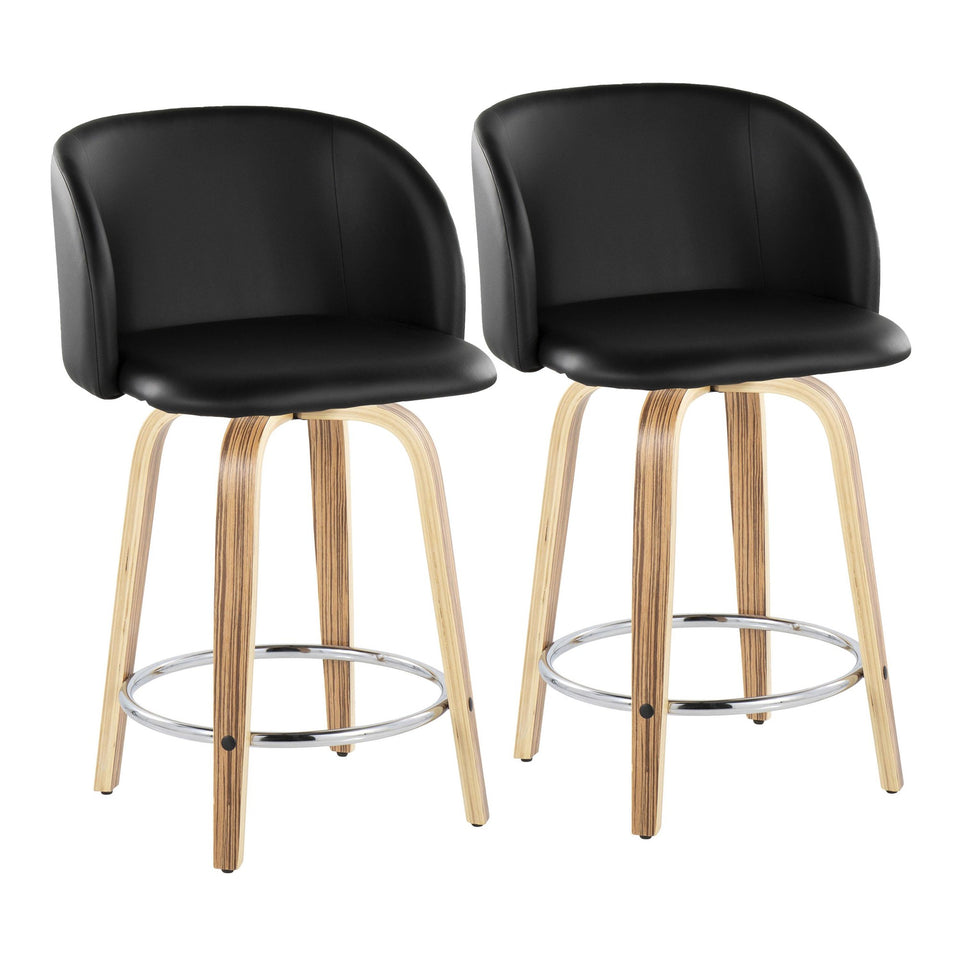 Fran 24" Fixed-Height Counter Stool - Set of 2