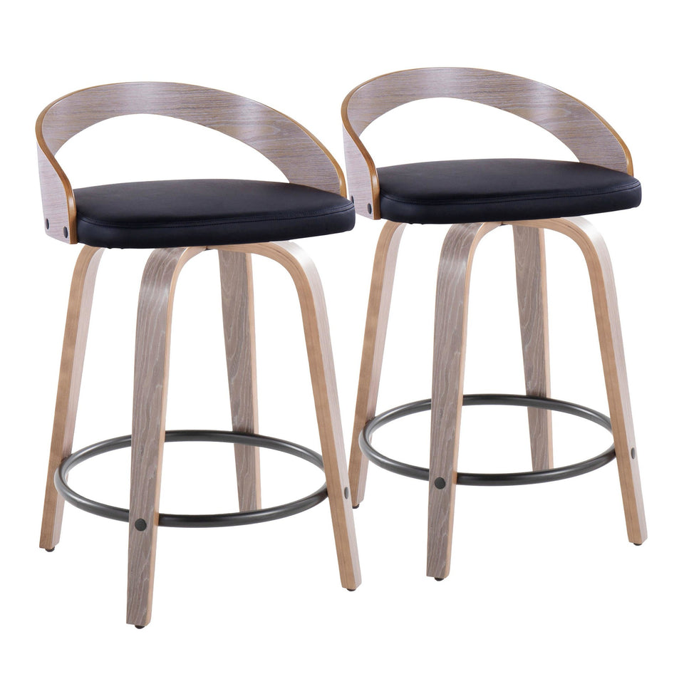 Grotto 24" Fixed-Height Counter Stool - Set of 2