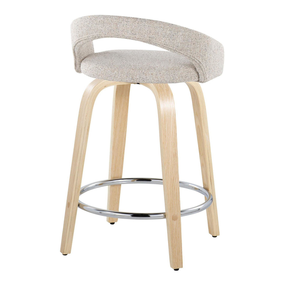 Grotto Upholstered 24" Fixed-Height Counter Stool - Set of 2