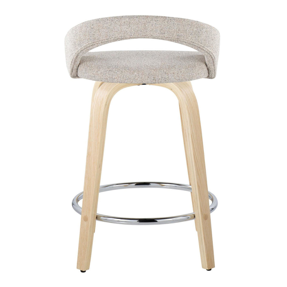 Grotto Upholstered 24" Fixed-Height Counter Stool - Set of 2