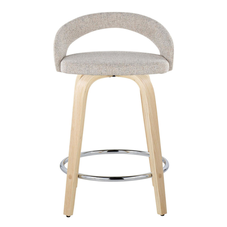 Grotto Upholstered 24" Fixed-Height Counter Stool - Set of 2