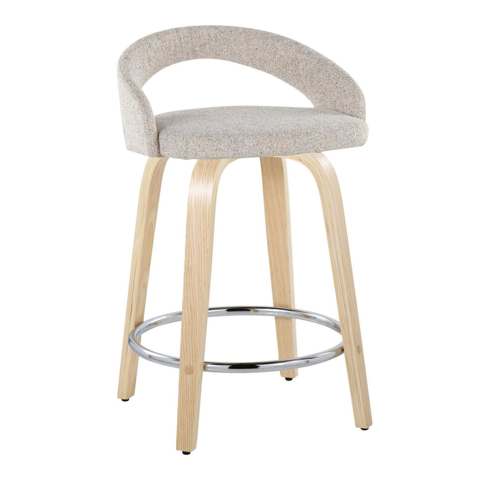 Grotto Upholstered 24" Fixed-Height Counter Stool - Set of 2