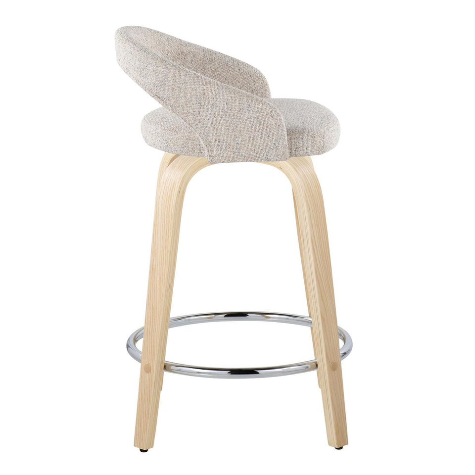 Grotto Upholstered 24" Fixed-Height Counter Stool - Set of 2