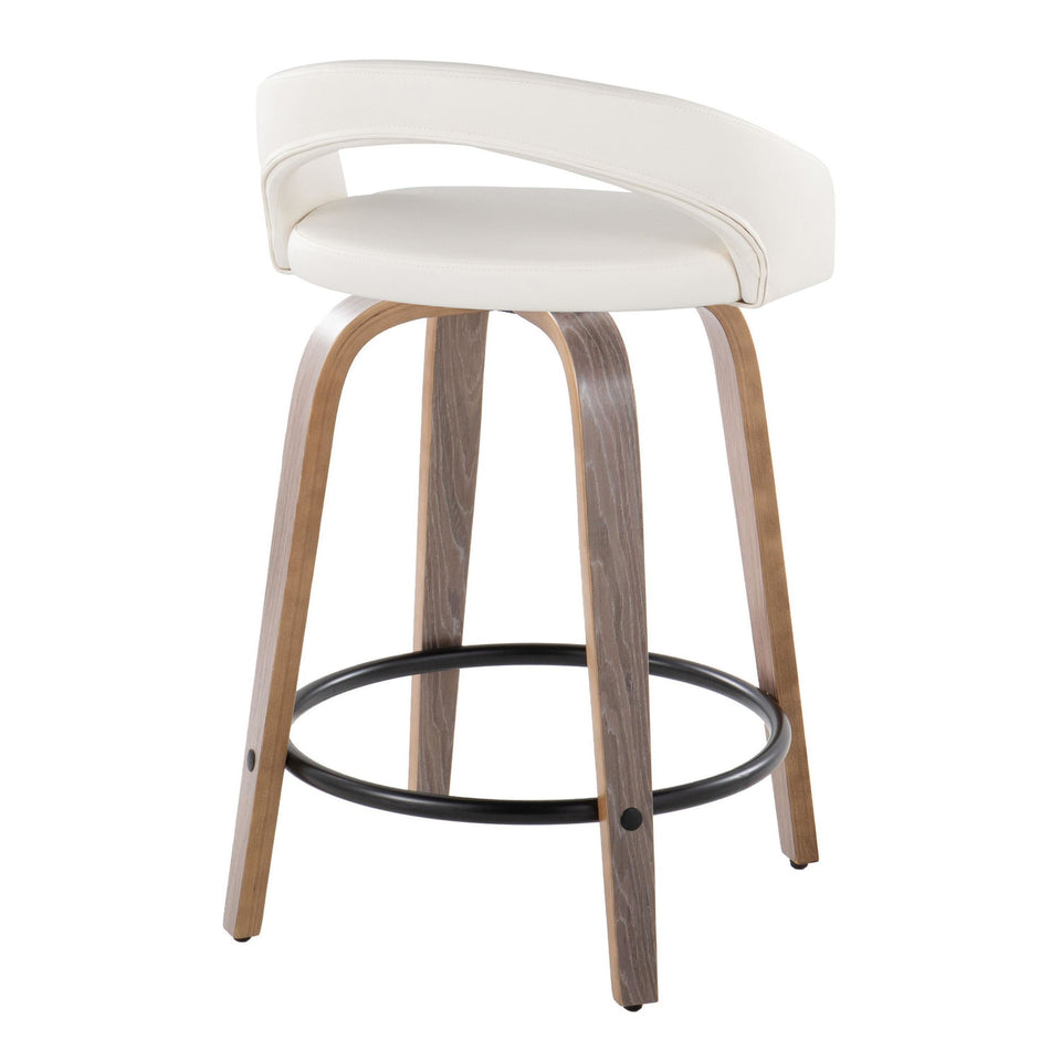 Grotto Upholstered 24" Fixed-Height Counter Stool - Set of 2