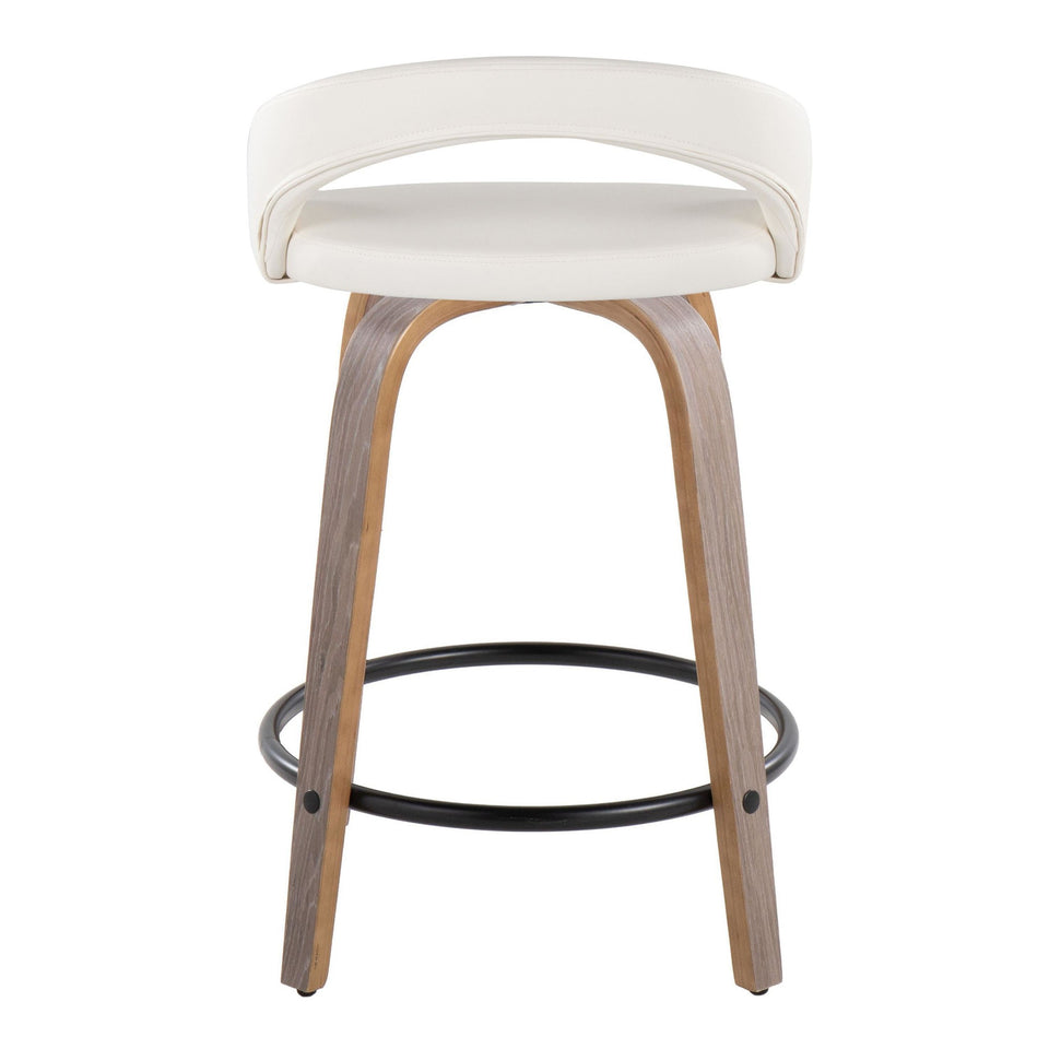 Grotto Upholstered 24" Fixed-Height Counter Stool - Set of 2