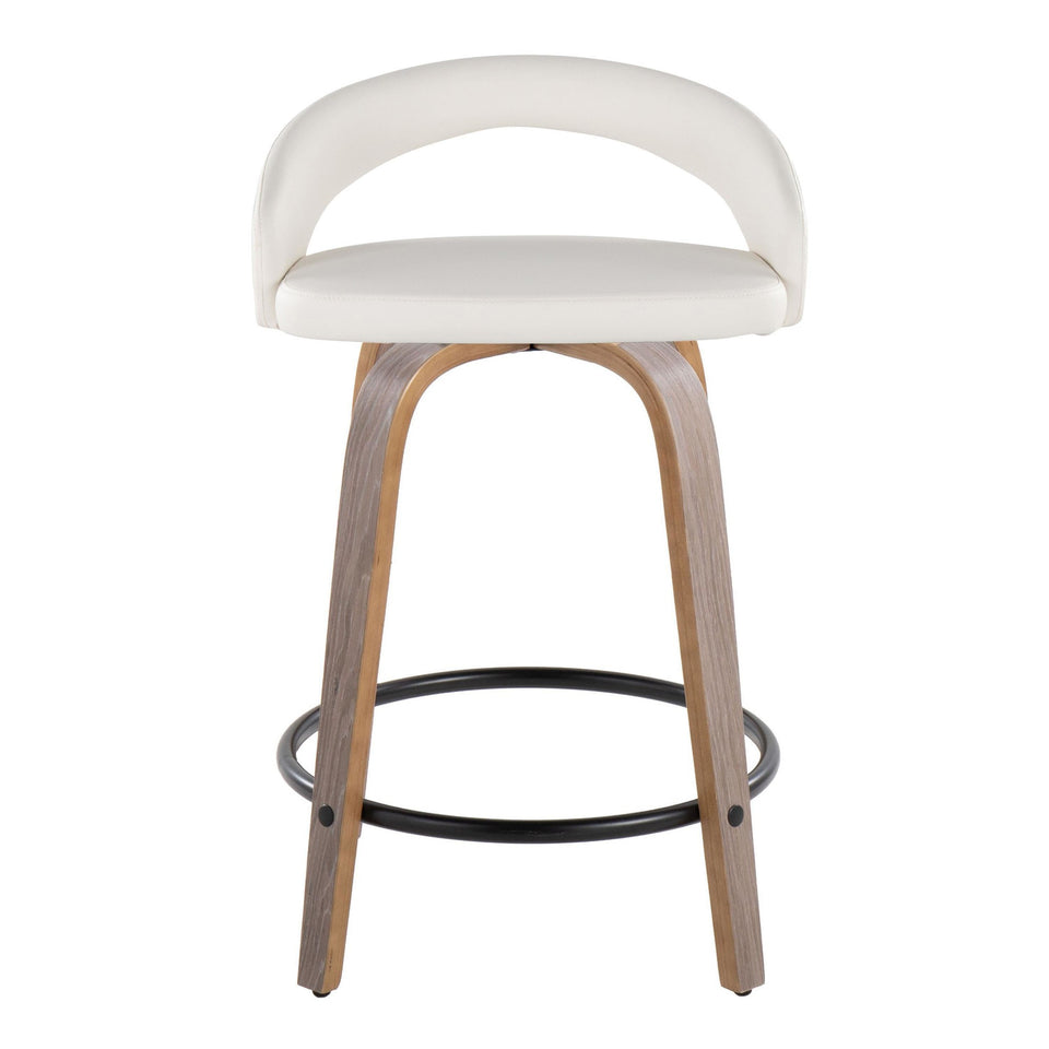 Grotto Upholstered 24" Fixed-Height Counter Stool - Set of 2
