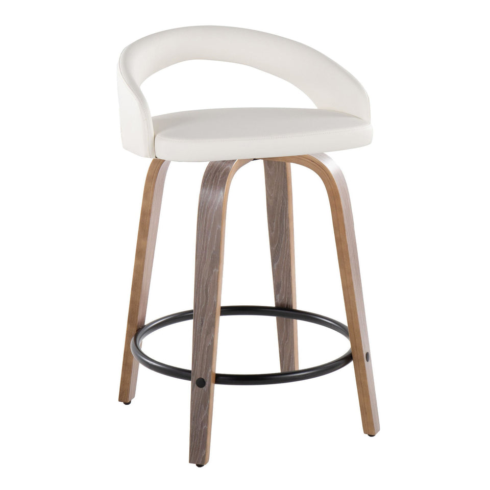 Grotto Upholstered 24" Fixed-Height Counter Stool - Set of 2