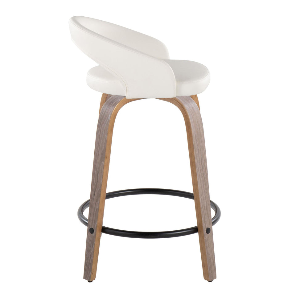 Grotto Upholstered 24" Fixed-Height Counter Stool - Set of 2