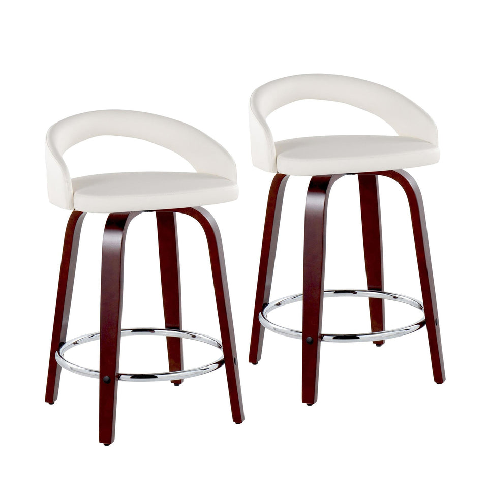 Grotto Upholstered 24" Fixed-Height Counter Stool - Set of 2