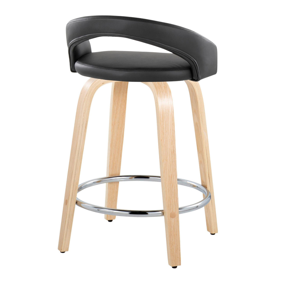 Grotto Upholstered 24" Fixed-Height Counter Stool - Set of 2