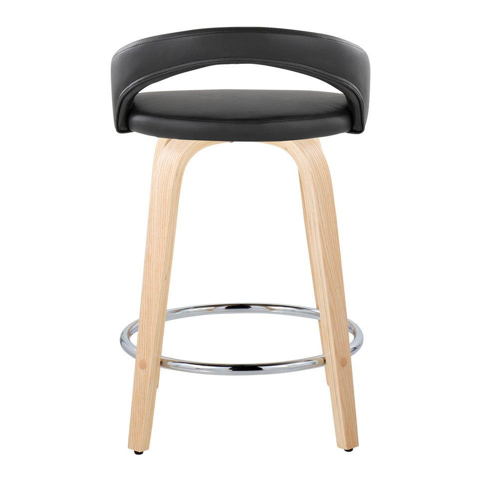 Grotto Upholstered 24" Fixed-Height Counter Stool - Set of 2
