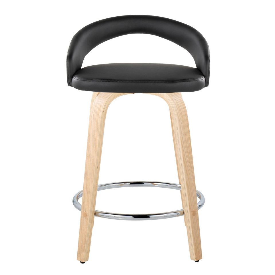 Grotto Upholstered 24" Fixed-Height Counter Stool - Set of 2